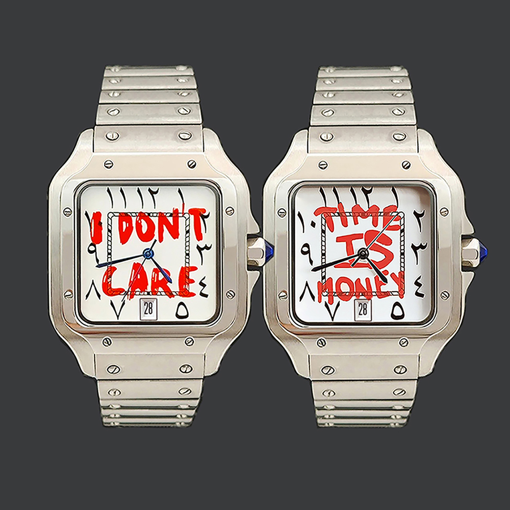 Push Button Tactile - 38MM horloge NH35 Arabische wijzerplaat TIME