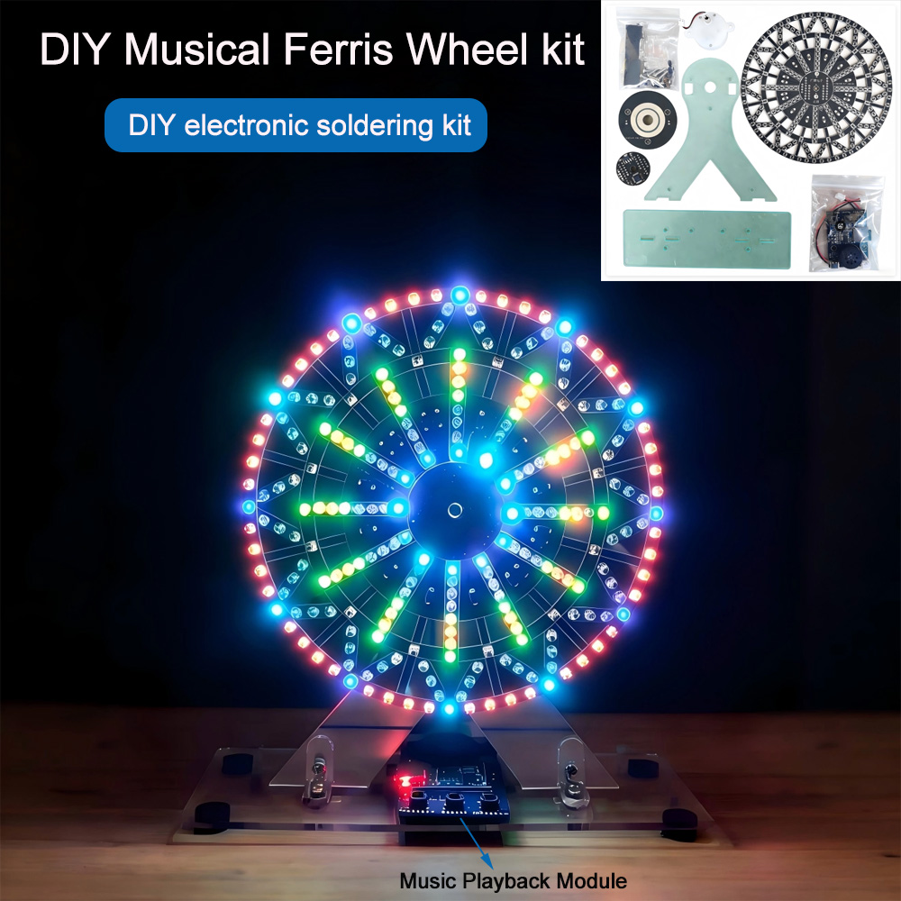 Diy Electronics Tool Kit - Doe-het-zelf elektronische kits LED-verlichte muzikale reuzenrad