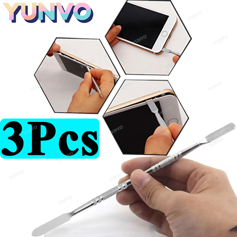 Diy Electronics Tools - 3-delige metalen spudger, koevoet, roestvrijstalen schraper,