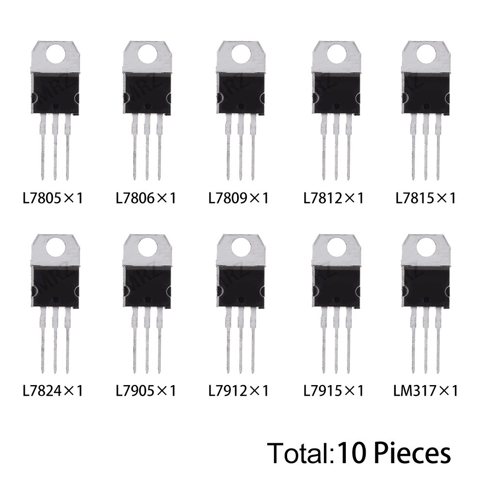 Lm317 Voltage Regulator - 10 stuks 10 waarden L7805 TO-220