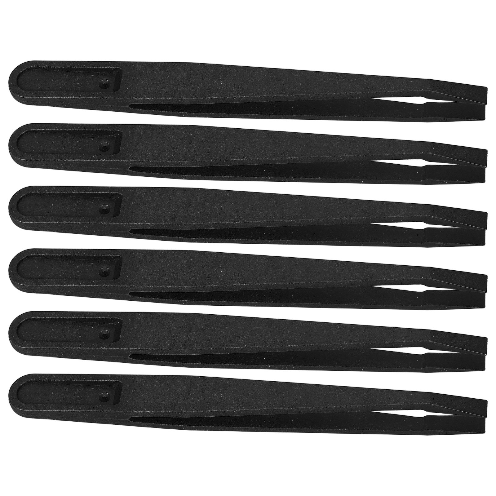 Diy Electronics Tools - 5 stuks platte antistatische pincetten, zwart,