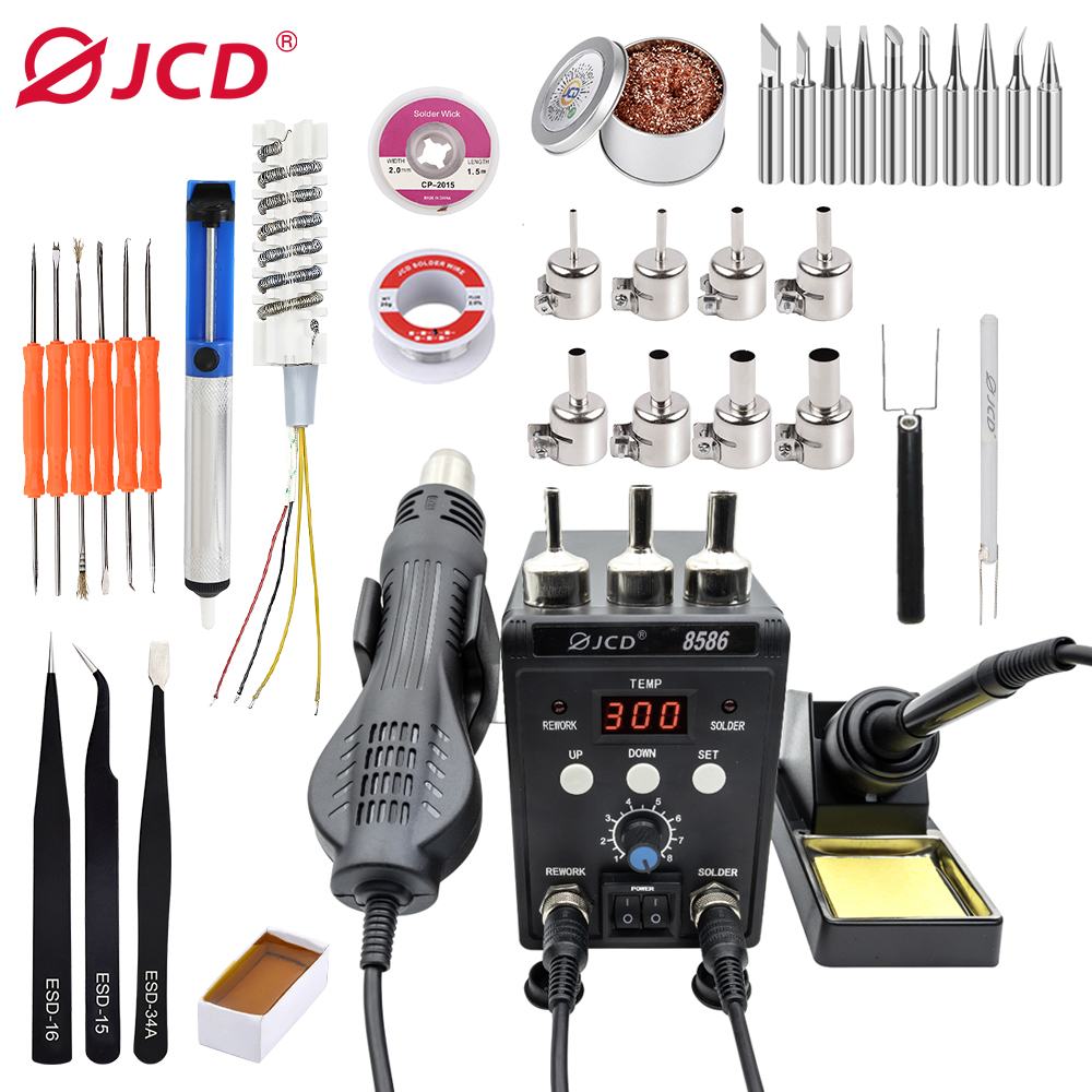 Smd Solder Paste - JCD 2-in-1 Soldeerstation 8586 LED Digitaal