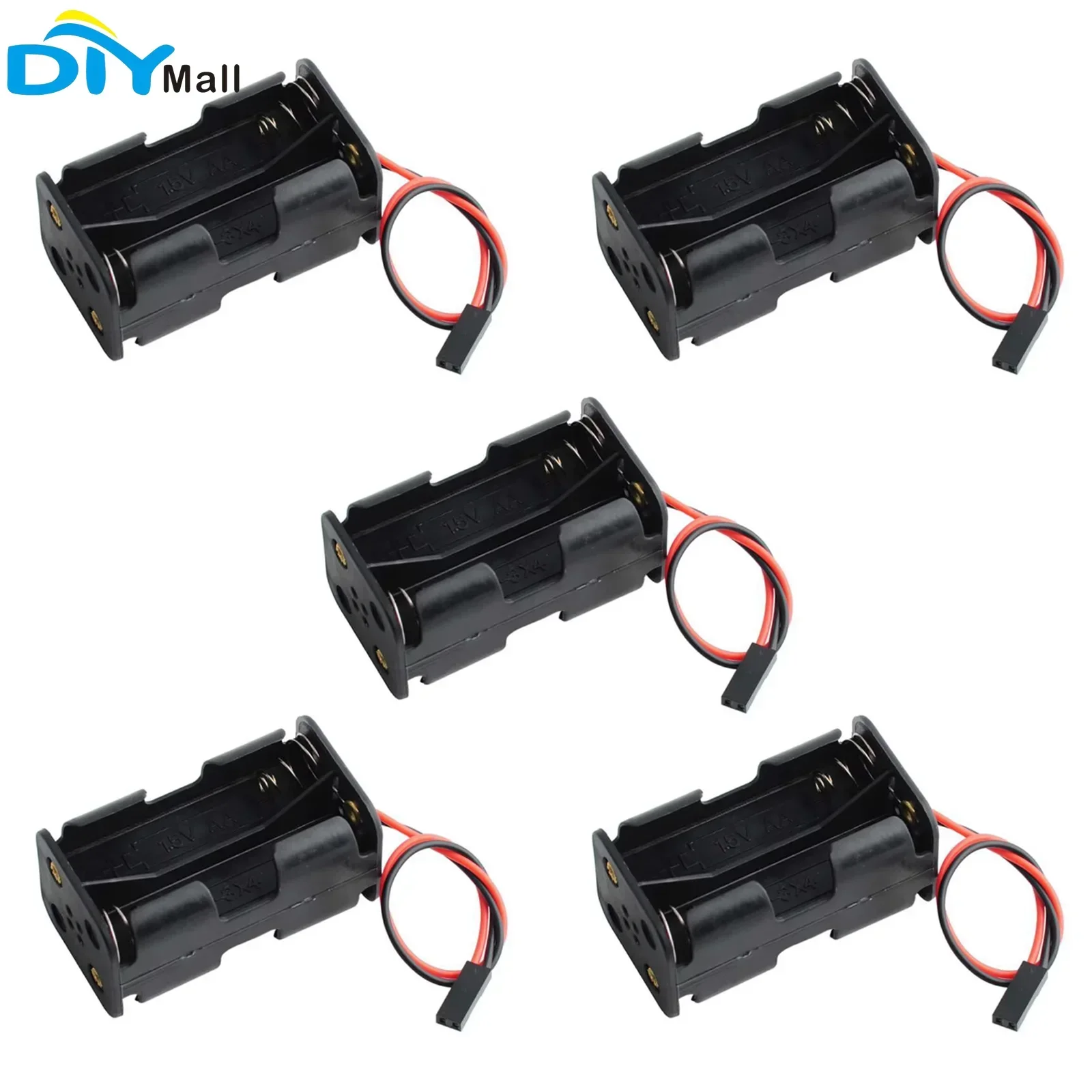 Diy Electronics Holder - 5 stuks AA-batterijhouder met 2-pins JR-connector