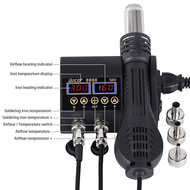 2 in 1 750 W Heteluchtpistool  - Smd Solder Paste recensie en prijs