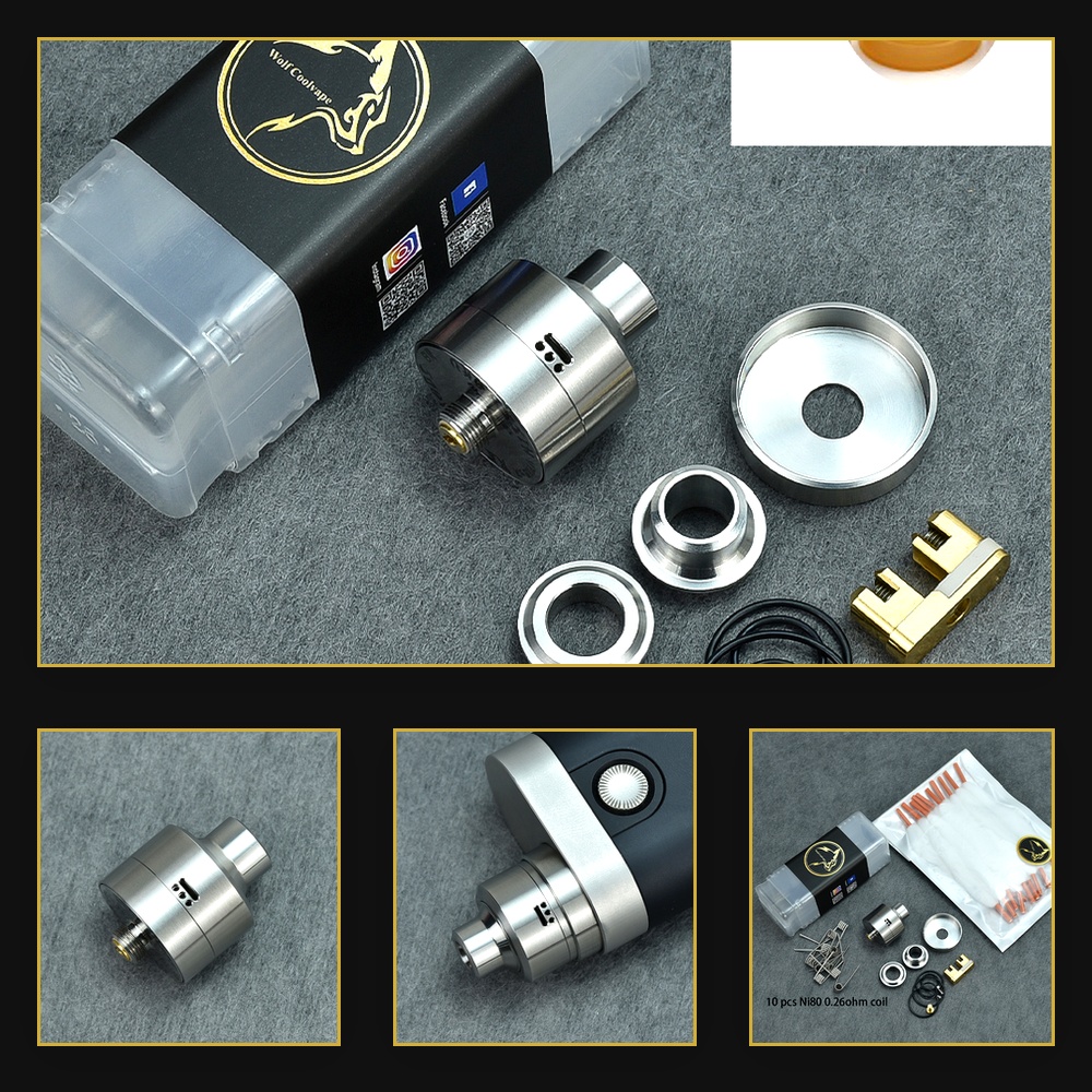 Wolfcoolvape Nisshoku RDA-vers - Diy Vape Electronics recensie en prijs