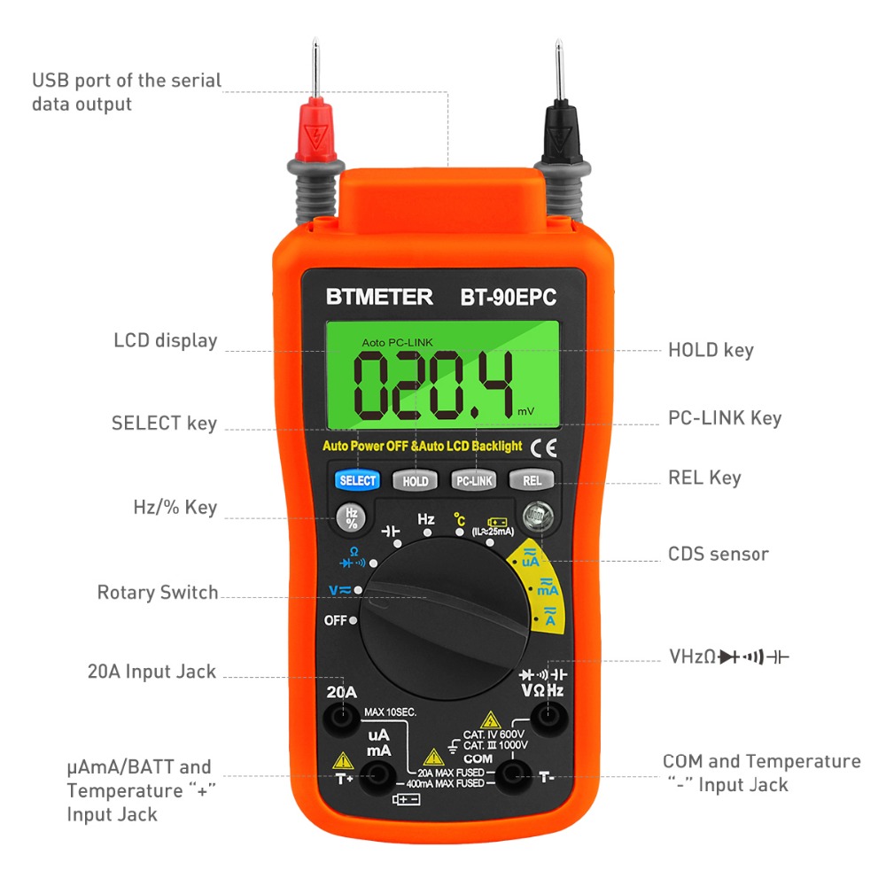 BT-90EPC Digitale Multimeter A - Logic Analyzer Usb recensie en prijs