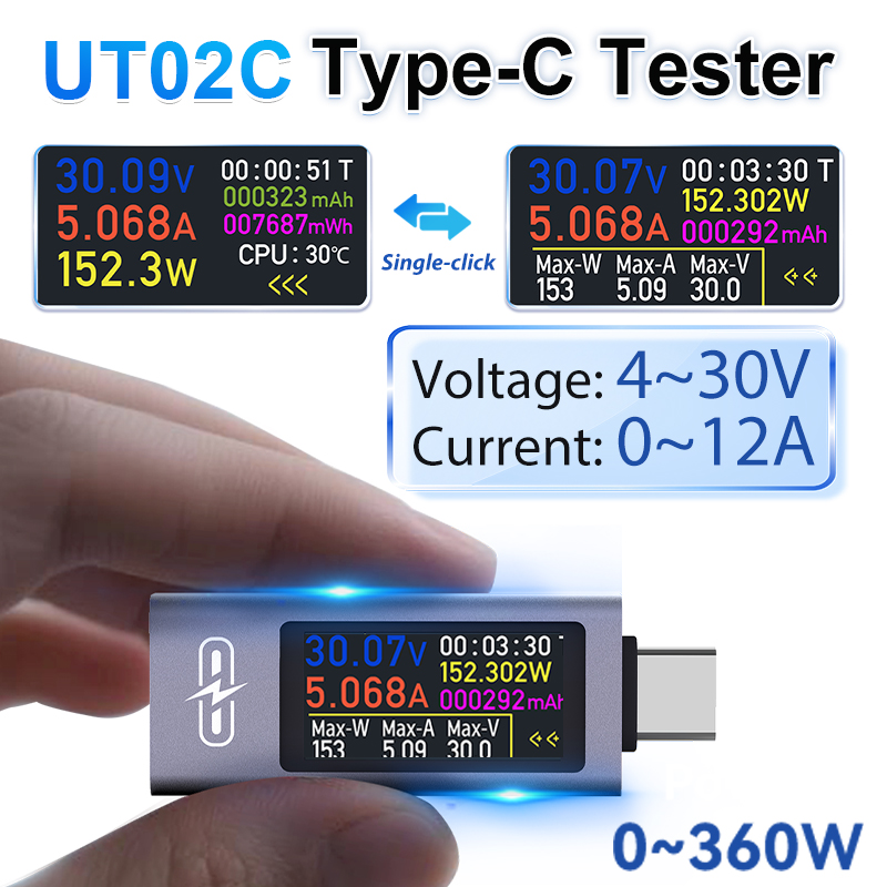 UT02C USB Kleurenscherm Type-C - Logic Analyzer Usb recensie en prijs