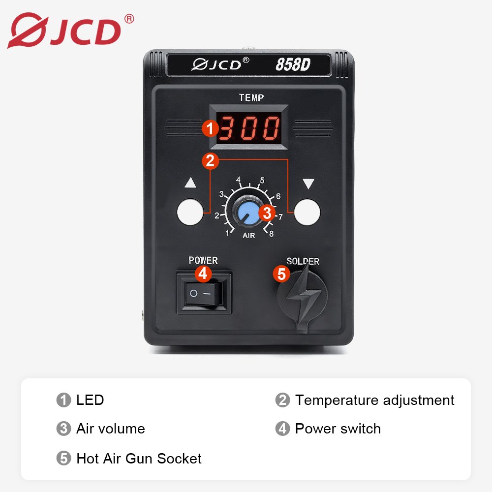 JCD Heteluchtpistool 858D 700W - Smd Solder Paste recensie en prijs