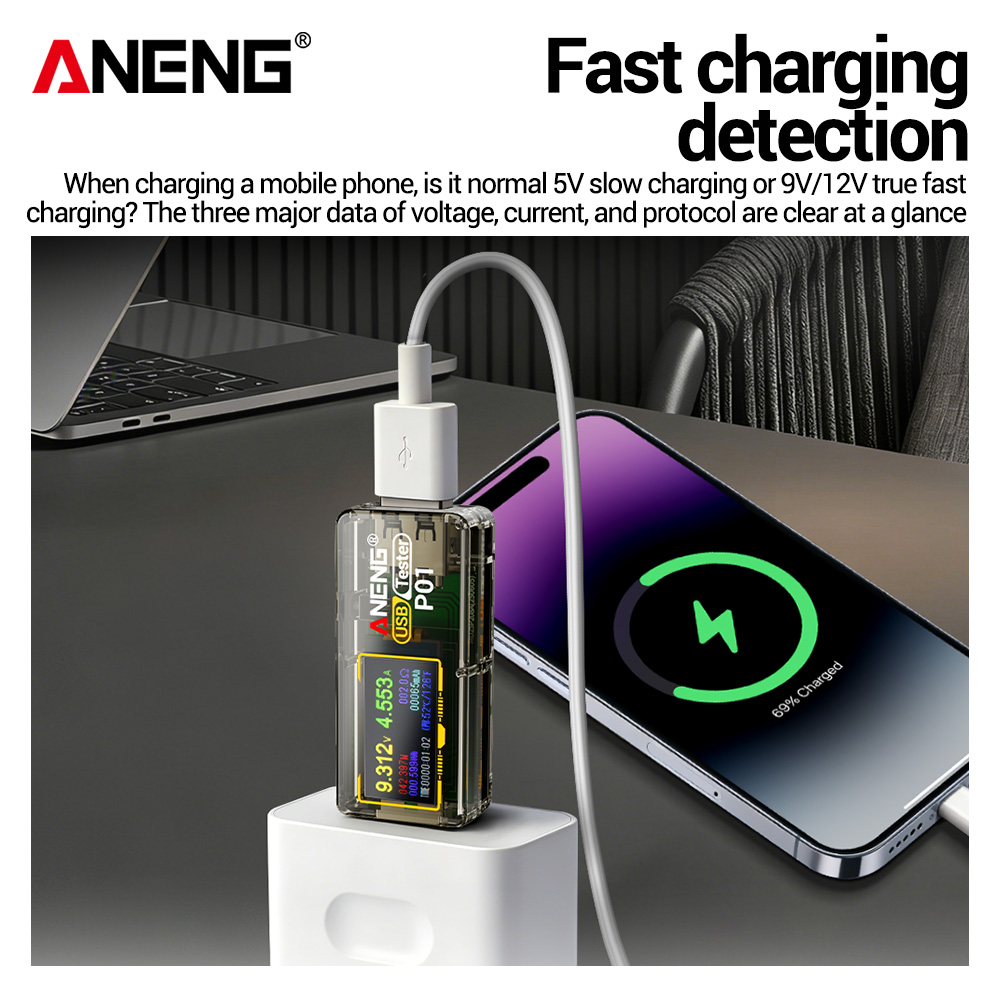 ANENG P01 USB-tester Voltmeter - Logic Analyzer Usb recensie en prijs